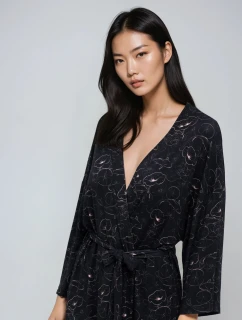 Šaty Koi Béžová a černá - Babella