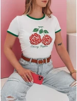 Dámské flitrované tričko ROSAWIS white FashionStreet RY2845