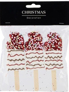 ZMRZLINOVÁ DEKORACE ZÁVĚSNÁ CETKA 3KS BÍLÁ