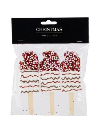 ZMRZLINOVÁ DEKORACE ZÁVĚSNÁ CETKA 3KS BÍLÁ