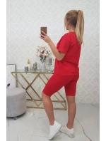Souprava top+legíny červená Souprava top+legíny červená