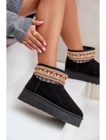 Dámské Sněhule S Vzorem Na Platformě Černé Avatharia