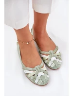 Dámské Kožené Baleríny Maciejka 01358-50 Mátové