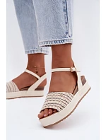 Dámské sandály na platformě Wrangler 20261076.99Q Světle béžové Dámské sandály na platformě Wrangler 20261076.99Q Světle béžové