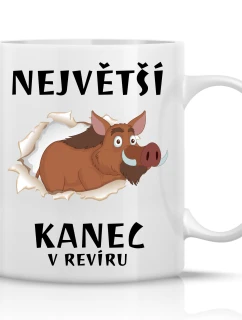 NEJVĚTŠÍ KANEC - klasický bílý keramický hrníček 300 ml