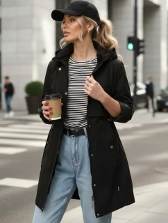 Dámská přechodná bunda parka černá FashionStreet TY5556