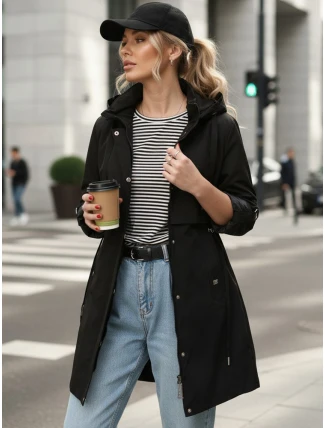 Dámská přechodná bunda parka černá FashionStreet TY5556