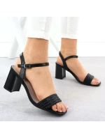 Dámské černé sandály na jehlovém podpatku Vinceza 62228 Dámské černé sandály na jehlovém podpatku Vinceza 62228