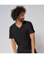Pánské tričko GO V-Neck Slim Fit - BLACK - černá 0004 - SLOGGI