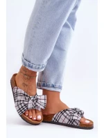 Dámské Skluzavky S Mašlí Na Platformě Šedá Vero