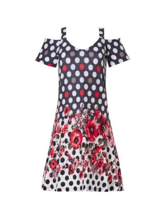 Dámské plážové šaty 16201-120-3 modré-puntík - Pastunette