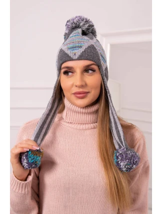 Dámská klapka na uši Eunika K322 graphite Dámská klapka na uši Eunika K322 graphite