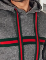 Pánská tmavě šedá mikina FashionStreet BX5937