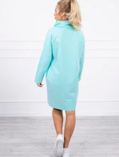 Mátové šaty s kravatou