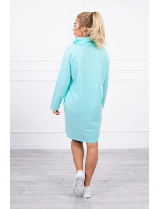 Mátové šaty s kravatou Mátové šaty s kravatou