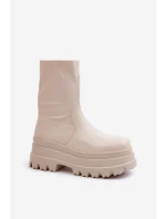 Boty Na Masivní Platformě Světle Béžové Florinara Boty Na Masivní Platformě Světle Béžové Florinara