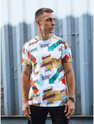 Pánské bílé tričko s potiskem FashionStreet RX5614