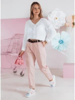 Dámský oversize žebrovaný svetr SWEETDREAM white FashionStreet MY2459