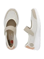 Pohodlná ažurová polobotka Rieker W RKR575A béžová