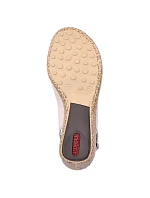 Kožené pohodlné sandály Rieker W RKR682 beige Kožené pohodlné sandály Rieker W RKR682 beige