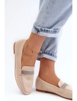 Dámské mokasíny s cirkony v béžové barvě Ralrika Dámské mokasíny s cirkony v béžové barvě Ralrika