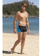 Plavky Jason2 M-108 černá/světle modrá - Marko