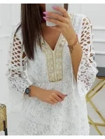 Bavlněné šaty Mayca HY1036 White - Vittoria Ventini Bavlněné šaty Mayca HY1036 White - Vittoria Ventini