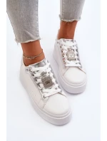 Bílé dámské tenisky s ozdobou Celedria Bílé dámské tenisky s ozdobou Celedria