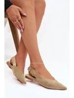 Dámské baleríny s přezkou Tanelia – zelené