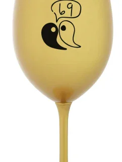 69 - zlatá sklenice na víno 350 ml