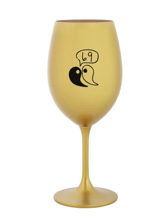 69 - zlatá sklenice na víno 350 ml