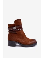 Ocieplané Botky Na Podpatku Camel Effie