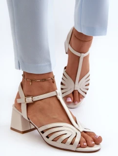 Lakýrované dámské sandály na podpatku Sergio Leone SK880 černé