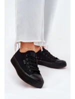 Dámské Textilní Tenisky Na Platformě Big Star RR274775 Černé