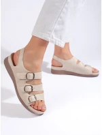 Praktické sandály hnědé dámské na klínku Praktické sandály hnědé dámské na klínku