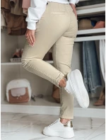 Dámské chinos kalhoty s páskem MODELA cappuccino FashionStreet UY2566