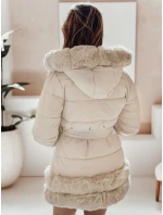CITYGLANCE dámská zimní bunda s kožešinou světle béžová FashionStreet TY5047