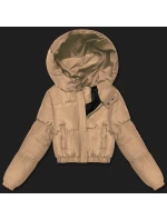 Tmavě béžová krátká zimní bunda typu puffer J Style (5M3360-84)