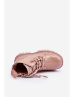 Zateplené patentované dětské boty Big Star Růžové