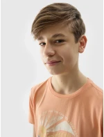 Chlapecké tričko regular s potiskem 4F - korálové