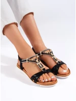 Zajímavé sandály dámské černé platforma Zajímavé sandály dámské černé platforma