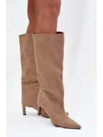 Kozačky na podpatku  model 221529 Step in style