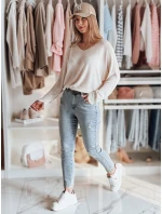 Dámské džínové kalhoty slim fit s páskem MIXFELL modré FashionStreet UY2418