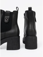 Exkluzívní dámské černé kotníčkové boty platforma Exkluzívní dámské černé kotníčkové boty platforma