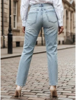 Dámské džínové kalhoty s kamínky DIAMONTI blue FashionStreet UY2475