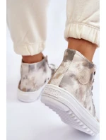 Dámské tenisky High Big Star LL274047 Bílá a zelená Dámské tenisky High Big Star LL274047 Bílá a zelená