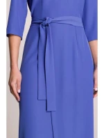Šaty se zavinovacími detaily S396 modré - Stylove