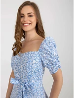 Dámské šaty LK SK 509002.03P bílo-modré - FPrice Dámské šaty LK SK 509002.03P bílo-modré - FPrice