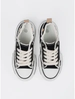 Luxusní  tenisky černé dámské platforma