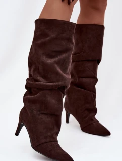 Kozačky na podpatku model 221151 Step in style